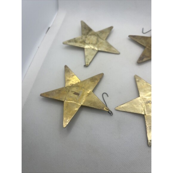 Nepal Gold Brass Tone Star Coral Turquoise Handmade Amulet Pendent, Ornament 4" - Picture 6 of 8